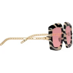 Gucci - Online Exclusive Square Sunglasses with Charms - Black - Gucci Eyewear - Avvenice