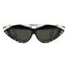 Gucci - Oval Sunglasses with Swarovski Crystals - White Black - Gucci Eyewear - Avvenice