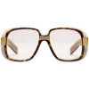 Gucci - Oversize Round Frame Acetate Glasses - Transparent Olive Acetate - Gucci Eyewear - Avvenice