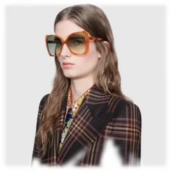 Gucci - Oversize Square Frame Sunglasses - Light Tortoiseshell Acetate - Gucci Eyewear - Avvenice