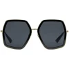Gucci - Oversized Square Sunglasses in Metal - Gold Coloured with Turtle Acetate - Gucci Eyewear - Avvenice