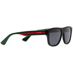 Gucci - Rectangular Acetate Sunglasses - Black Acetate - Gucci Eyewear - Avvenice