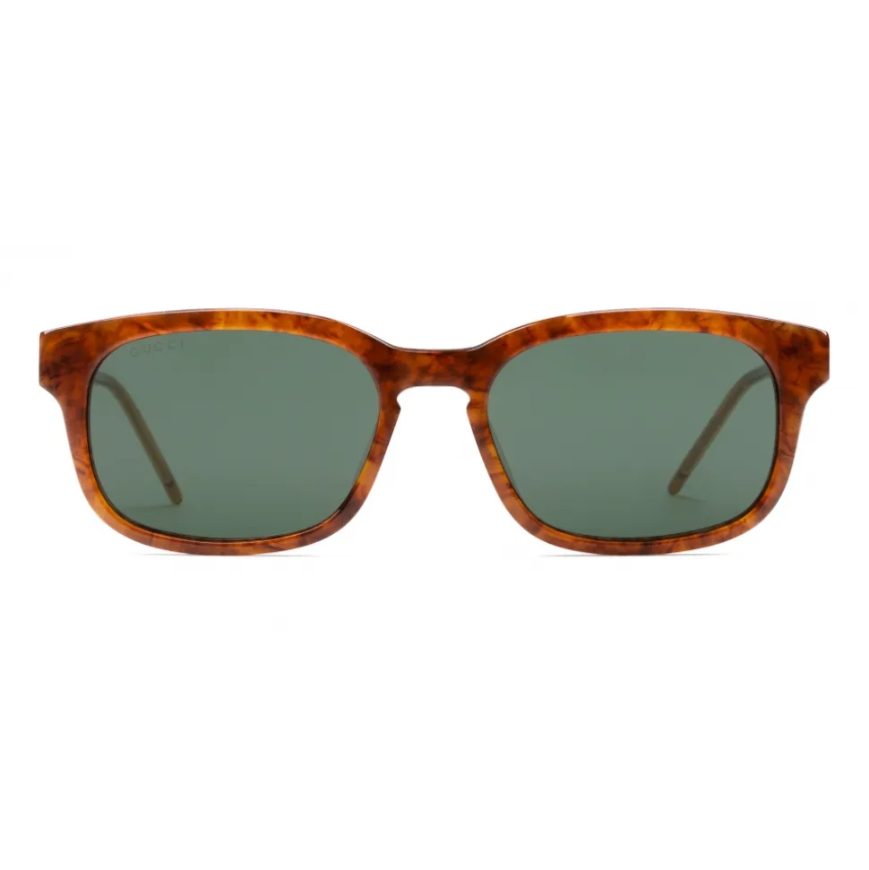 Gucci - Rectangular Acetate Sunglasses - Tortoiseshell - Gucci Eyewear - Avvenice