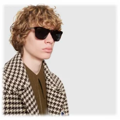 Gucci - Rectangular Acetate Sunglasses - Light Turtle Acetate - Gucci Eyewear - Avvenice