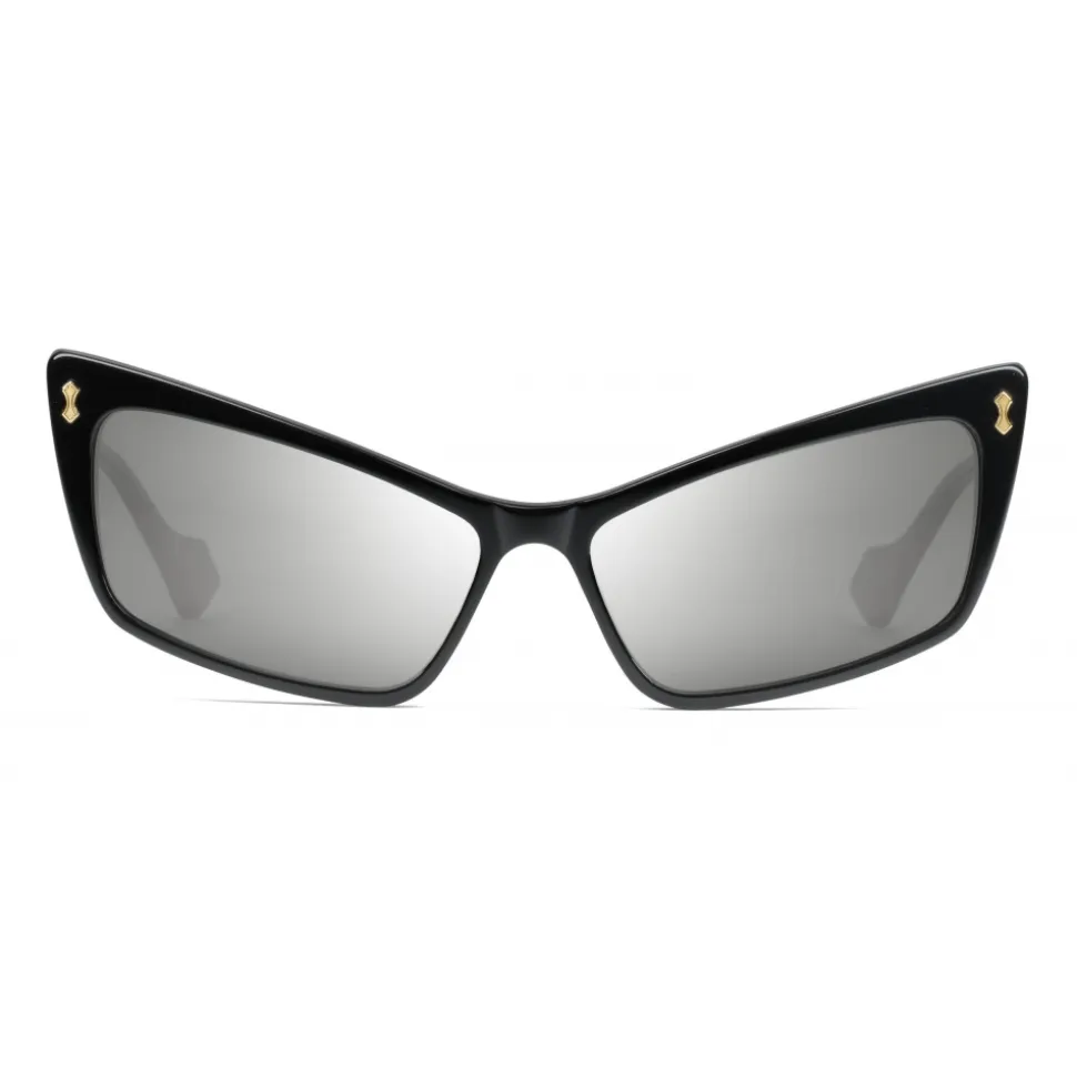 Gucci - Rectangular Acetate Sunglasses - Shiny Black - Gucci Eyewear - Avvenice
