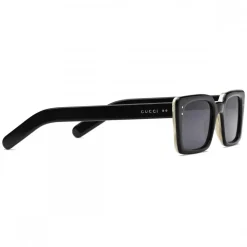 Gucci - Rectangular Acetate Sunglasses - Black - Gucci Eyewear - Avvenice