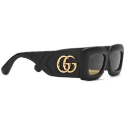 Gucci - Rectangular Frame Ayers Sunglasses - Black - Gucci Eyewear - Avvenice