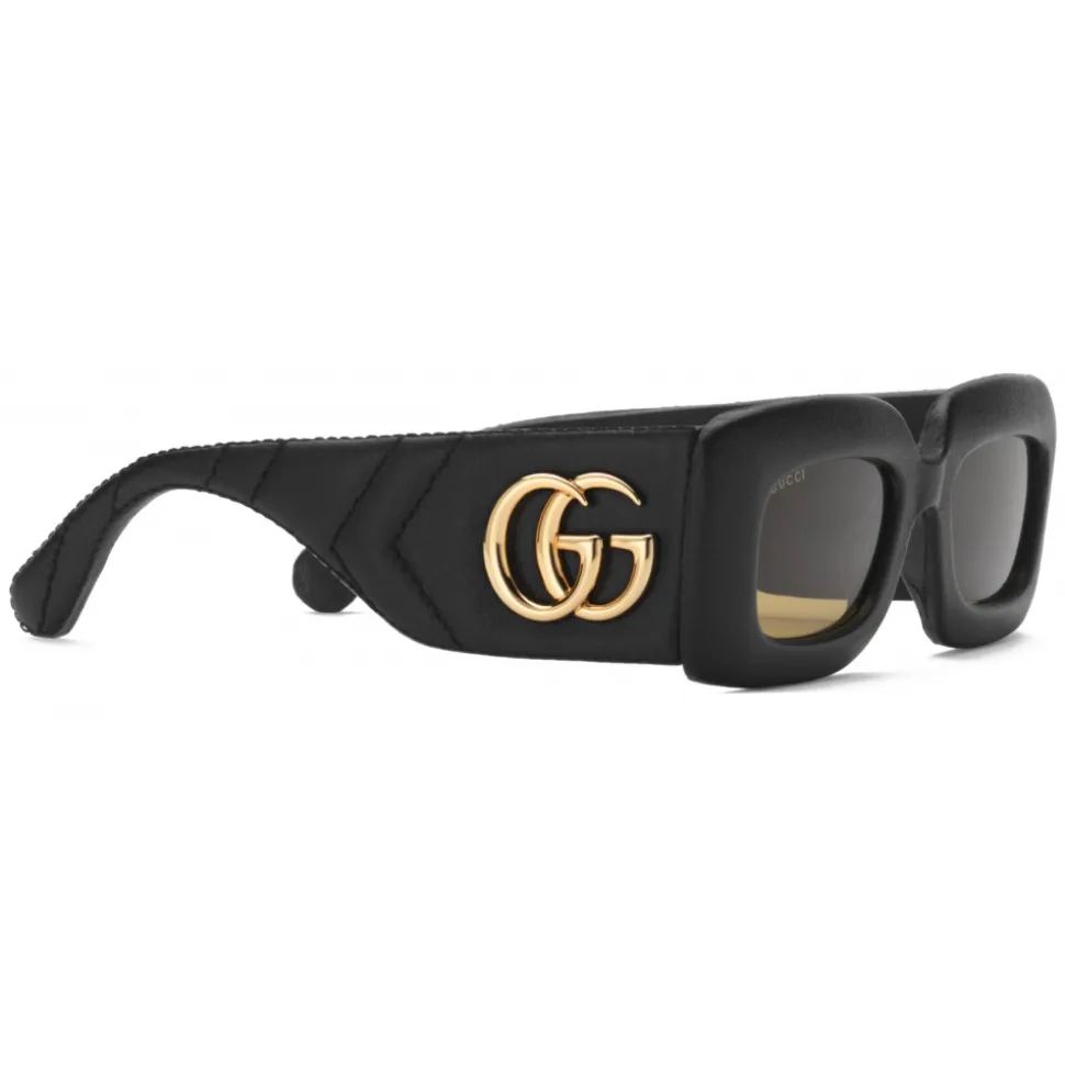Gucci - Rectangular Frame Ayers Sunglasses - Black - Gucci Eyewear - Avvenice