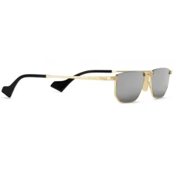Gucci - Rectangular Metal Sunglasses - Gold - Gucci Eyewear - Avvenice