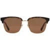 Gucci - Rectangular Metal Sunglasses - Shiny Gold and Dark Turtle Acetate - Gucci Eyewear - Avvenice