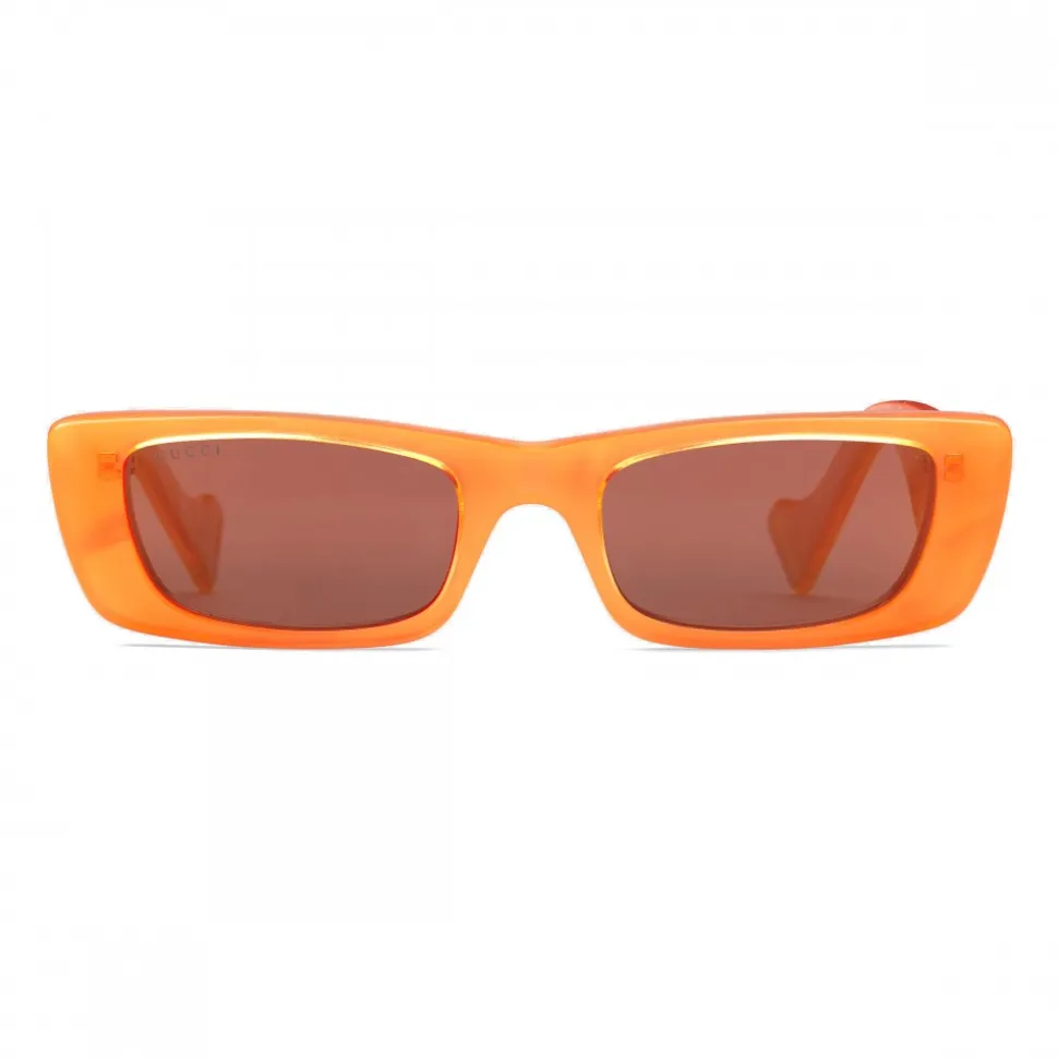 Gucci - Rectangular Sunglasses - Orange Fluo - Gucci Eyewear - Avvenice