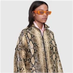 Gucci - Rectangular Sunglasses - Orange Fluo - Gucci Eyewear - Avvenice