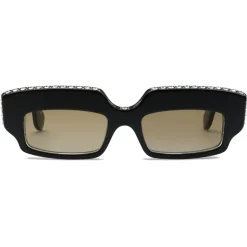 Gucci - Rectangular Sunglasses with Crystals - Black - Gucci Eyewear - Avvenice