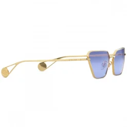 Gucci - Rectangular Sunglasses - Gold Blue - Gucci Eyewear - Avvenice