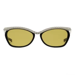 Gucci - Rectangular Sunglasses with Swarovski Crystals - Black - Gucci Eyewear - Avvenice