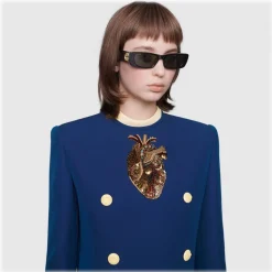 Gucci - Rectangular Sunglasses - Black - Gucci Eyewear - Avvenice