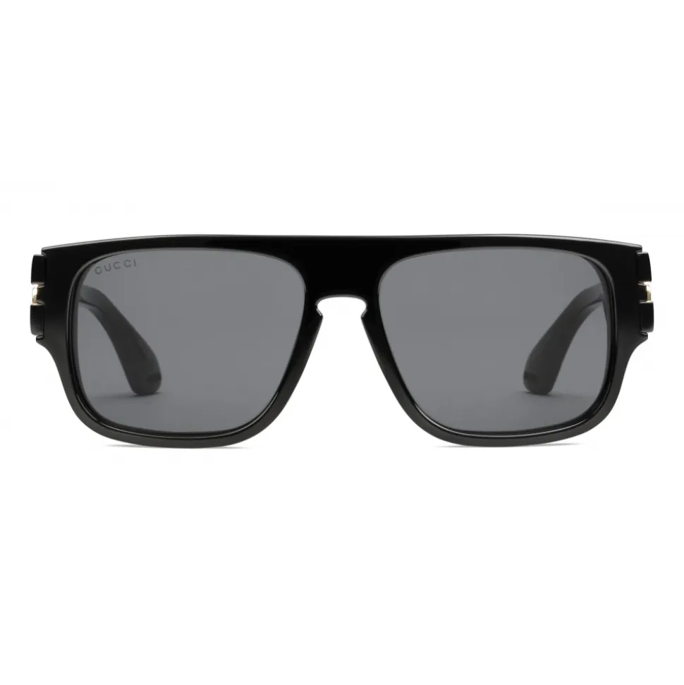 Gucci - Rectangular Sunglasses - Black - Gucci Eyewear - Avvenice
