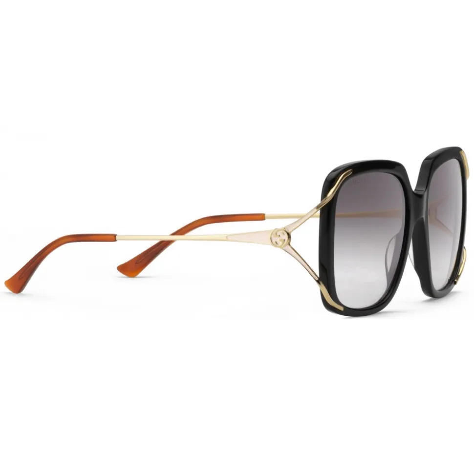 Gucci - Round Acetate and Metal Sunglasses - Black - Gucci Eyewear - Avvenice