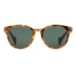 Gucci - Round Acetate and Metal Sunglasses - Tortoiseshell - Gucci Eyewear - Avvenice