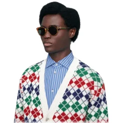 Gucci - Round Acetate and Metal Sunglasses - Tortoiseshell - Gucci Eyewear - Avvenice