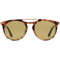 Gucci - Round Acetate Sunglasses - Turtle Acetate - Gucci Eyewear - Avvenice