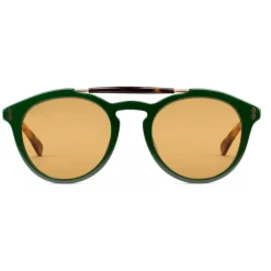 Gucci - Round Acetate Sunglasses - Green Turtle Acetate - Gucci Eyewear - Avvenice