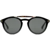 Gucci - Round Acetate Sunglasses - Black Acetate with Turtle Detail - Gucci Eyewear - Avvenice