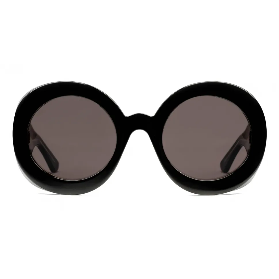 Gucci - Round Acetate Sunglasses - Black - Gucci Eyewear - Avvenice