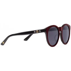 Gucci - Round Acetate Sunglasses - Black and Red Pearl - Gucci Eyewear - Avvenice