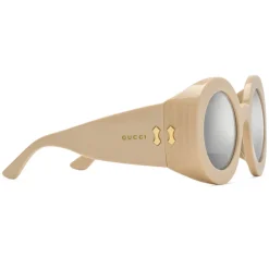 Gucci - Round Acetate Sunglasses - Ivory - Gucci Eyewear - Avvenice