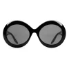 Gucci - Round Acetate Sunglasses - Black - Gucci Eyewear - Avvenice