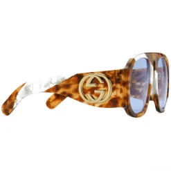 Gucci - Round Frame Acetate Sunglasses - Tortoiseshell and White Mother of Pearl - Gucci Eyewear - Avvenice