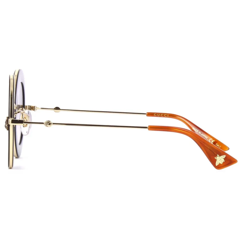 Gucci - Round Frame Acetate Sunglasses - Black Gold - L'Aveugle Par Amour - Gucci Eyewear - Avvenice