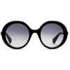 Gucci - Round Frame Acetate Sunglasses - Lucid Black Acetate - Gucci Eyewear - Avvenice