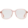 Gucci - Round Frame Acetate Glasses - Transparent Peach Acetate - Gucci Eyewear - Avvenice