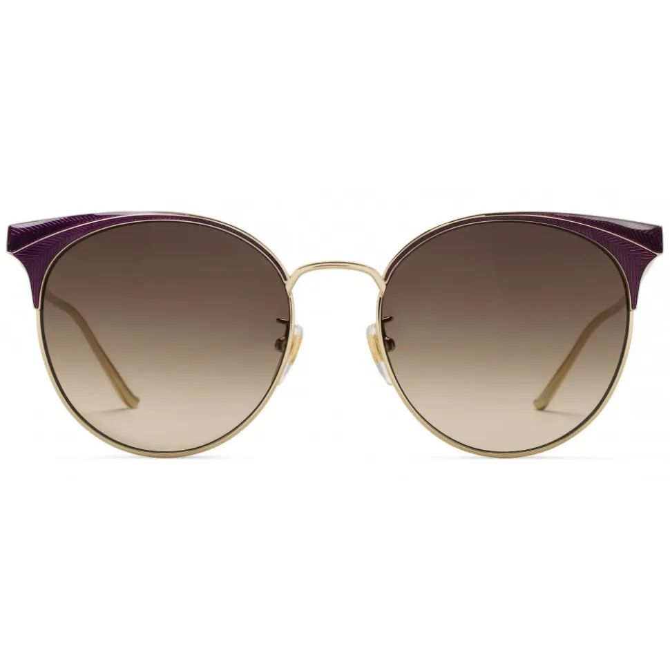 Gucci - Round Frame Metal Sunglasses - Light Tortoiseshell - Gucci Eyewear - Avvenice