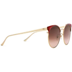 Gucci - Round Frame Metal Sunglasses - Red Enamle - Gucci Eyewear - Avvenice