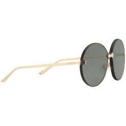 Gucci - Round Frame Rimless Sunglasses - Gold Grey - Gucci Eyewear - Avvenice