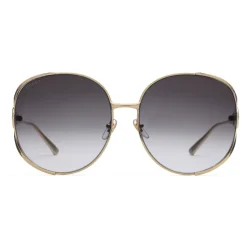 Gucci - Round Metal Sunglasses - Gold with Enamel Crotch Detail and Web Detail - Gucci Eyewear - Avvenice