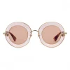 Gucci - Round Sunglasses - L'Aveugle Par Amour - Gold - Turtle - Gucci Eyewear - Avvenice