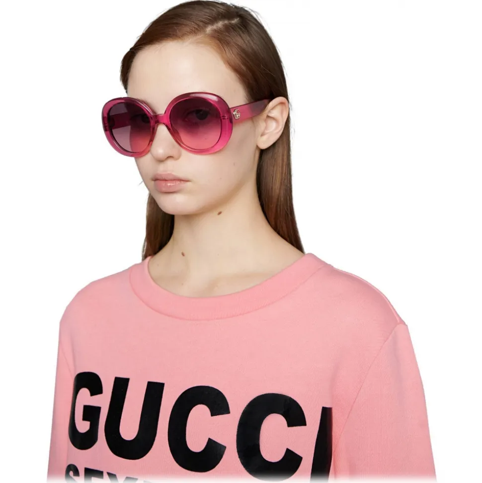 Gucci - Round Sunglasses - Pink - Gucci Eyewear - Avvenice