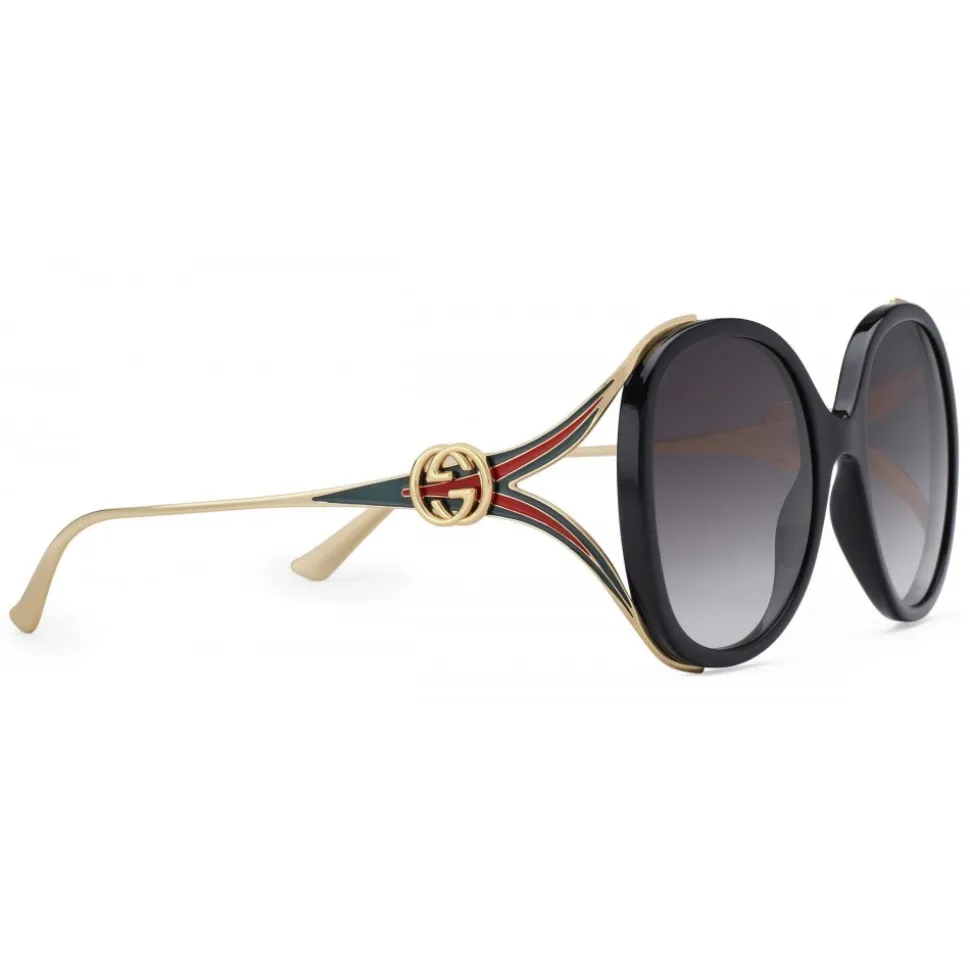 Gucci - Round Sunglasses with Injection - Black Injection - Gucci Eyewear - Avvenice