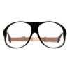 Gucci - Round-Frame Acetate Glasses with Elastic - Black - Gucci Eyewear - Avvenice