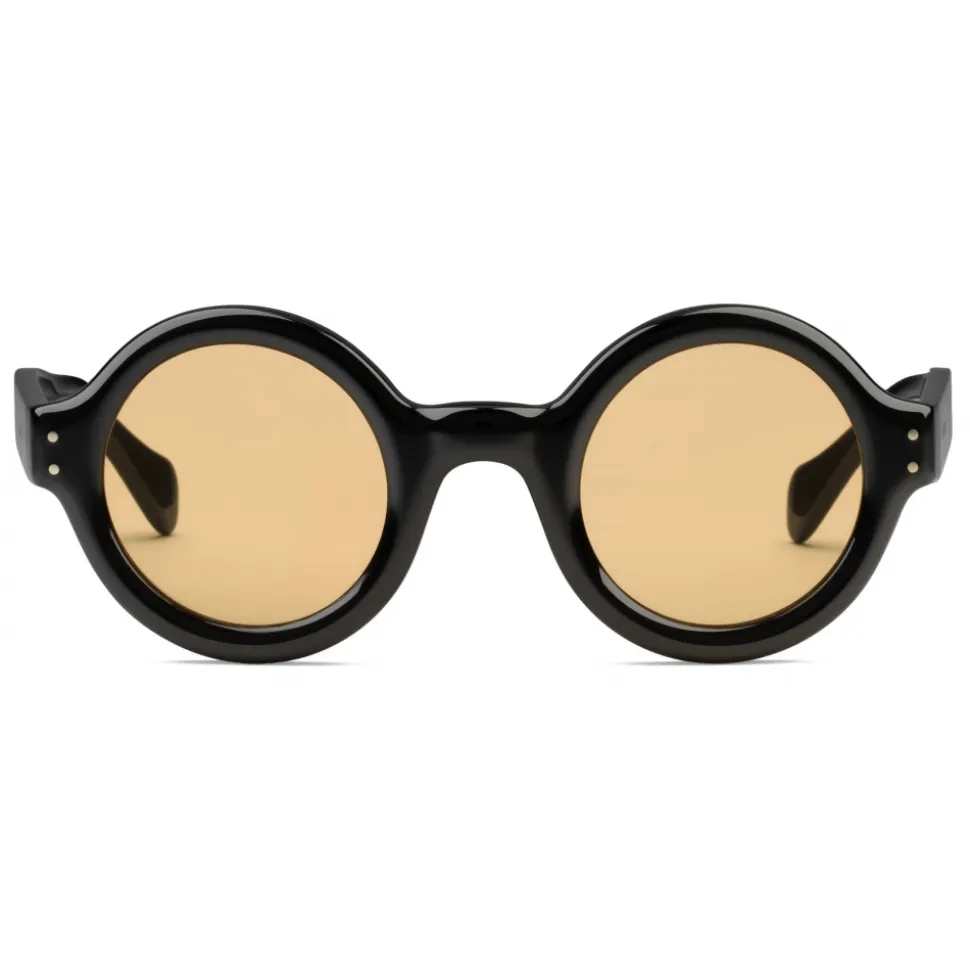 Gucci - Round-Frame Sunglasses - Black Yellow - Gucci Eyewear - Avvenice
