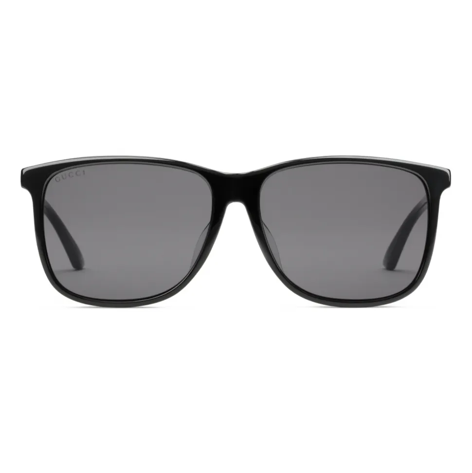 Gucci - Specialized Fit Rectangular-Frame Acetate - Black - Gucci Eyewear - Avvenice