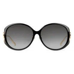 Gucci - Specialized Fit Round-Frame Injected Sunglasses - Black - Gucci Eyewear - Avvenice