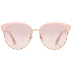 Gucci - Specialized Fit Round Frame Metal Sunglasses - Light Pink - Gucci Eyewear - Avvenice