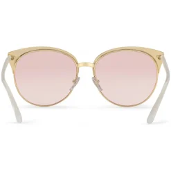 Gucci - Specialized Fit Round Frame Metal Sunglasses - Light Pink - Gucci Eyewear - Avvenice