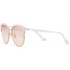 Gucci - Specialized Fit Round Frame Metal Sunglasses - Light Pink - Gucci Eyewear - Avvenice