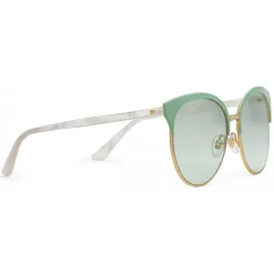 Gucci - Specialized Fit Round Frame Metal Sunglasses - Sage Green - Gucci Eyewear - Avvenice